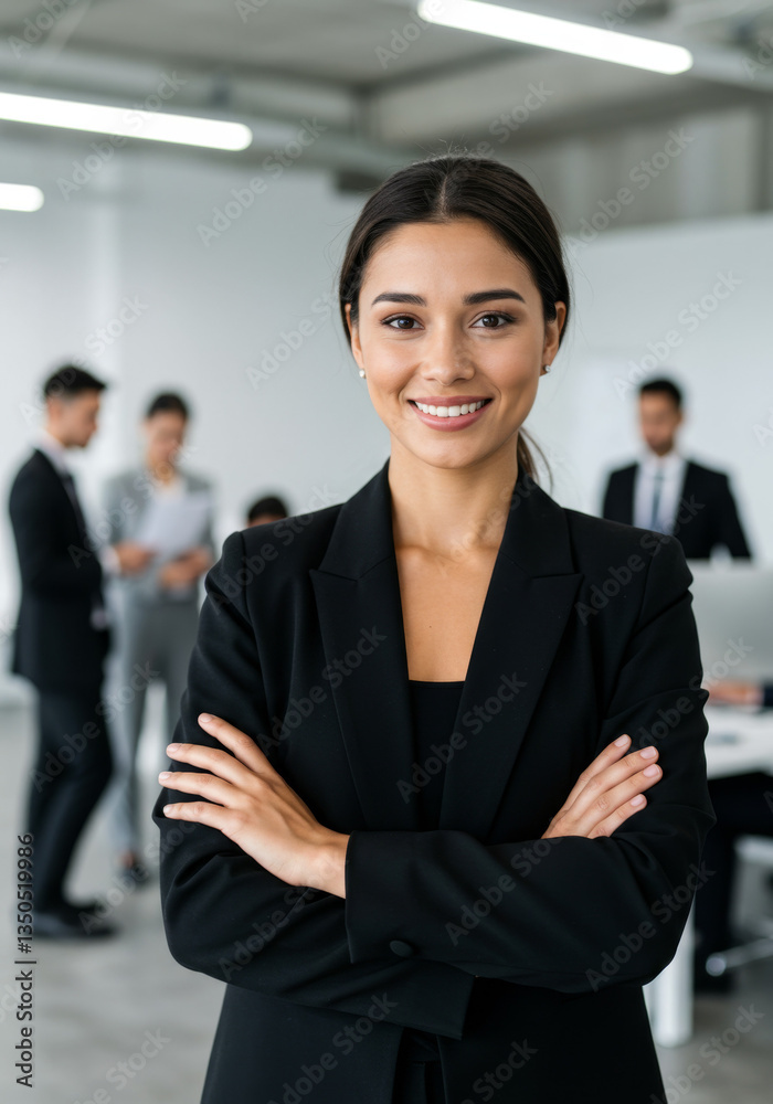 Confident Businesswoman in a Modern Corporate Environment Confident Businesswoman in a Modern Corporate Environment