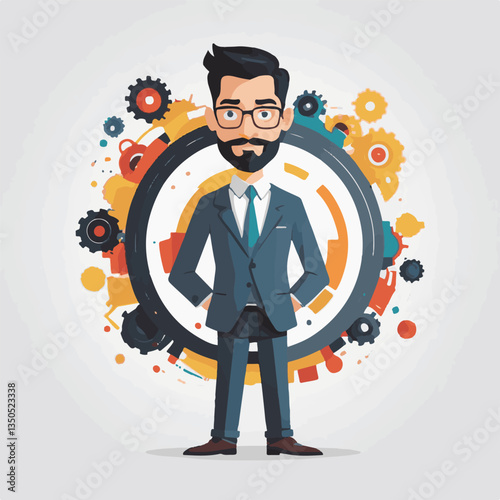 employee appreciation day, investment solution, copy space, confident man, lawyer office, finance management, boss, 40 40s, arms crossed, team, middle age, work, company formal, elder aged, latin hisp
