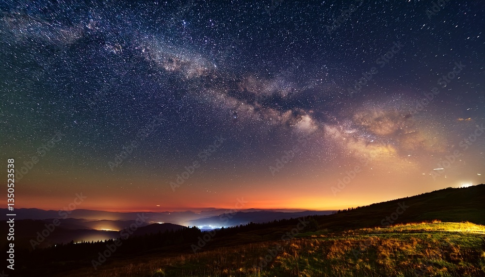 Fototapeta premium Witness the enchanting path of shooting stars. 