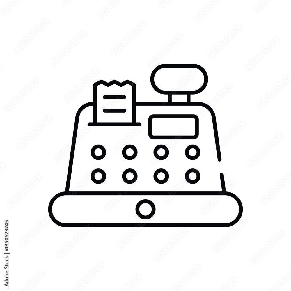 Fototapeta premium Cash Machine vector icon stock illustration