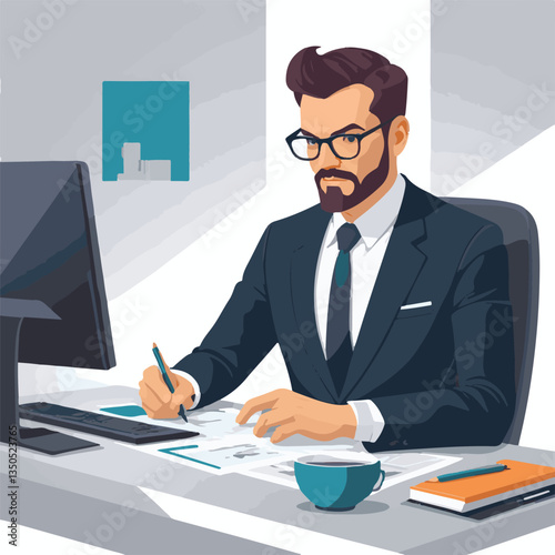 employee appreciation day, investment solution, copy space, confident man, lawyer office, finance management, boss, 40 40s, arms crossed, team, middle age, work, company formal, elder aged, latin hisp