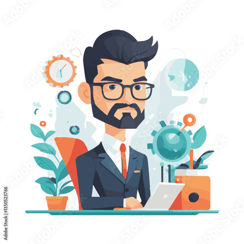 employee appreciation day, investment solution, copy space, confident man, lawyer office, finance management, boss, 40 40s, arms crossed, team, middle age, work, company formal, elder aged, latin hisp