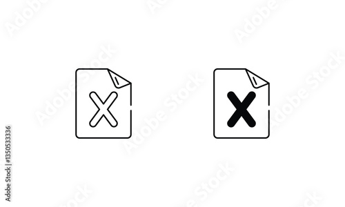 Excel File icons set vector stock illustration