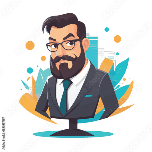 employee appreciation day, investment solution, copy space, confident man, lawyer office, finance management, boss, 40 40s, arms crossed, team, middle age, work, company formal, elder aged, latin hisp