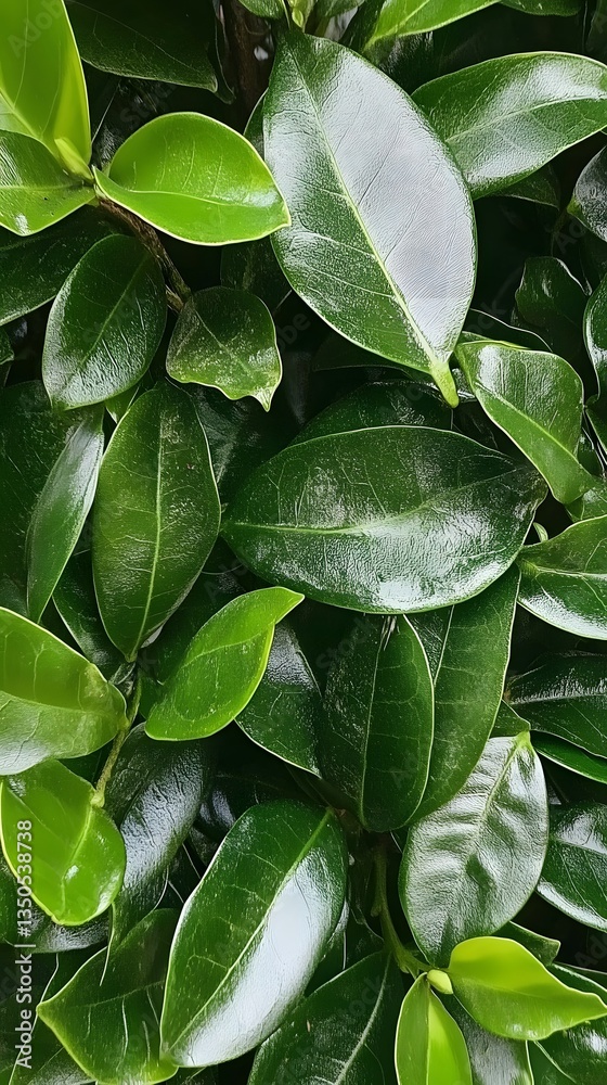 Lush Green Leaves Background Texture Closeup Lush Green Leaves Background Texture Closeup