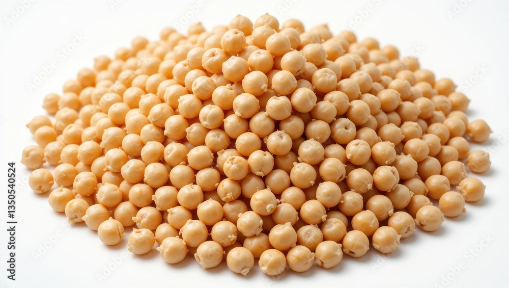 Close Up of Natural Beige Granules Piled on a White Background for Culinary Use Close Up of Natural Beige Granules Piled on a White Background for Culinary Use