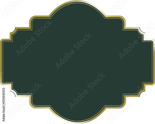 Green and Gold Islamic Frame 