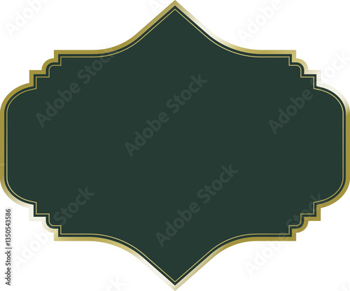 Green and Gold Islamic Frame 