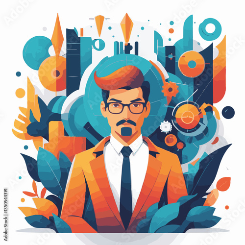 employee appreciation day, investment solution, copy space, confident man, lawyer office, finance management, boss, 40 40s, arms crossed, team, middle age, work, company formal, elder aged, latin hisp