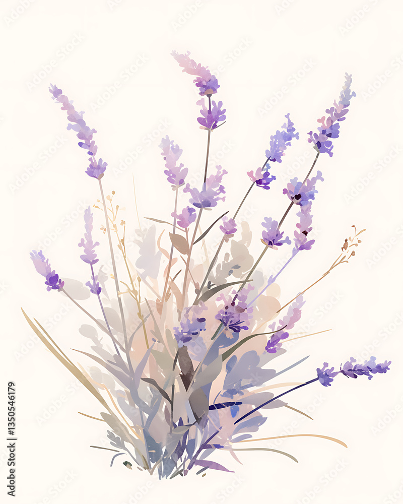 Naklejka premium Creative 2D Doodle Floral Illustrations on White Background