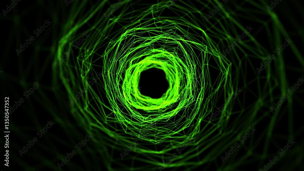 neon light tunnel animation. style tunnel flooded motion. light effect in tunnel hyperspace 4k video footage.