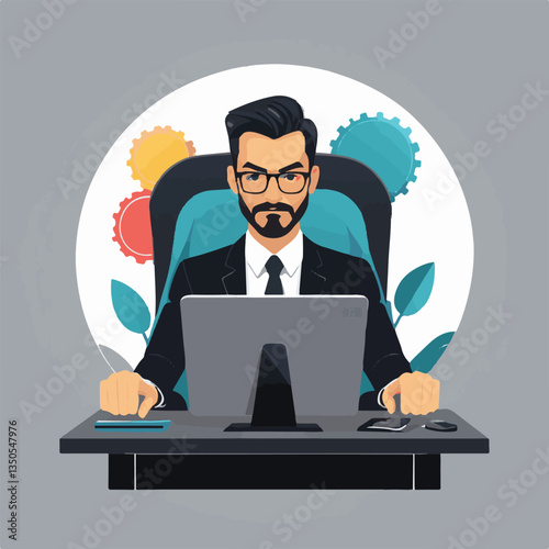 employee appreciation day, investment solution, copy space, confident man, lawyer office, finance management, boss, 40 40s, arms crossed, team, middle age, work, company formal, elder aged, latin hisp