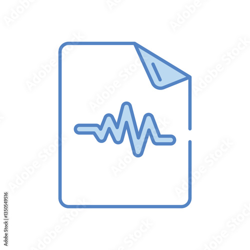Wav File vector icon stock illustration