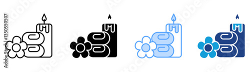 Massage Icon Set Multiple Style Collection