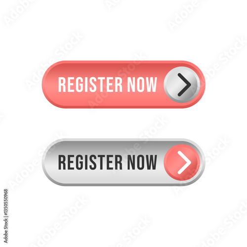 button register now for ui ux 3d color