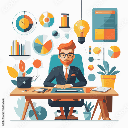 employee appreciation day, investment solution, copy space, confident man, lawyer office, finance management, boss, 40 40s, arms crossed, team, middle age, work, company formal, elder aged, latin hisp