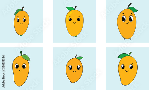 Cute kent mango cartoon vector