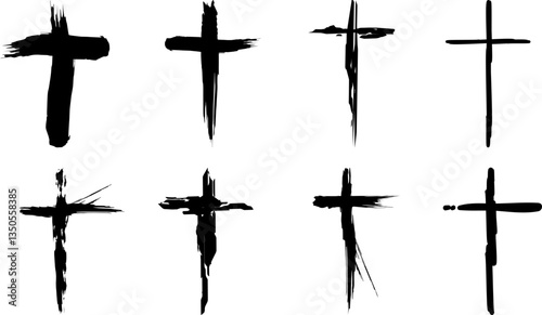 The Cross - Hand drawing, calligraphy style