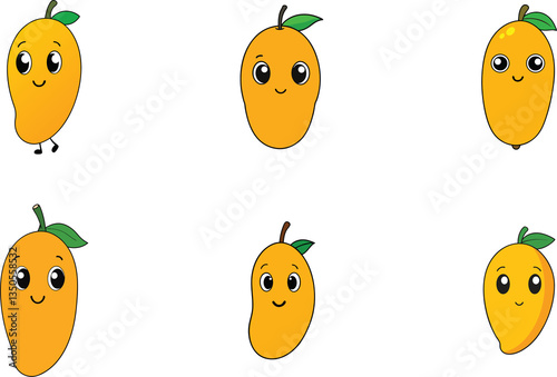 Cute kent mango cartoon vector