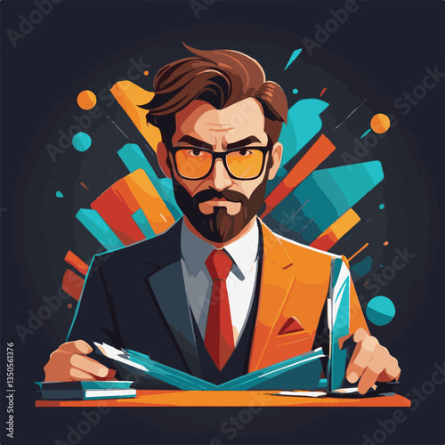 employee appreciation day, investment solution, copy space, confident man, lawyer office, finance management, boss, 40 40s, arms crossed, team, middle age, work, company formal, elder aged, latin hisp
