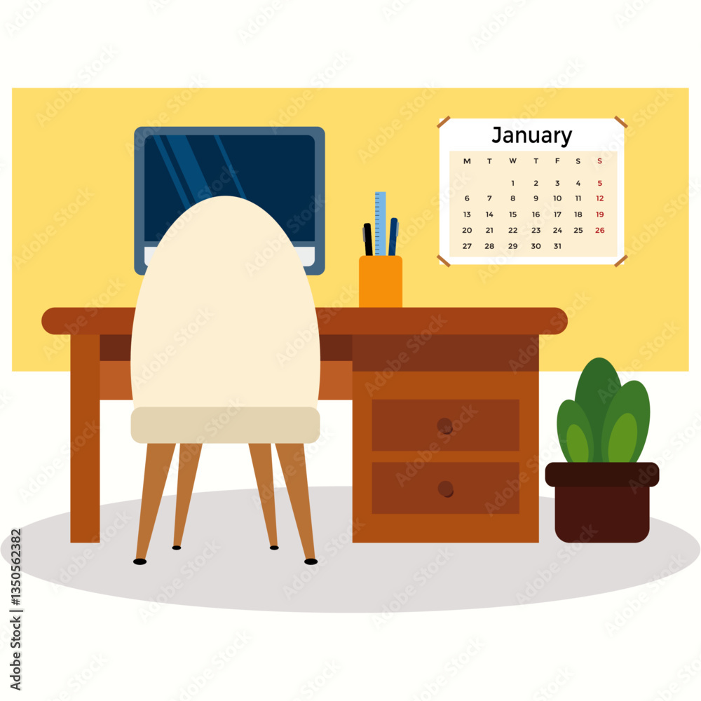 Fototapeta premium template calendar