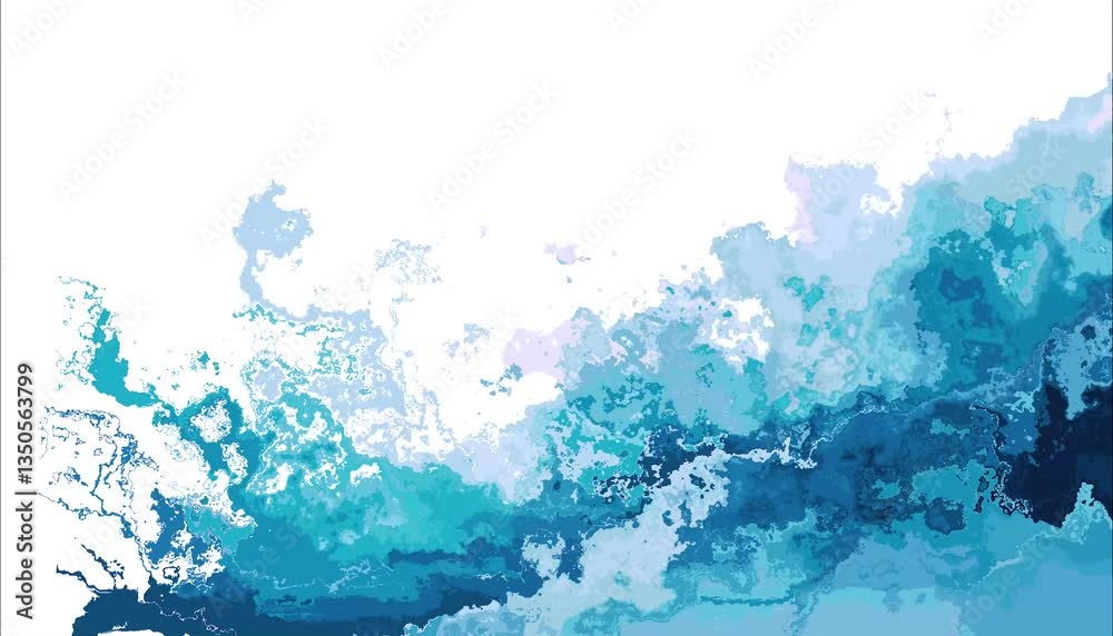watercolor blue splash motion video
