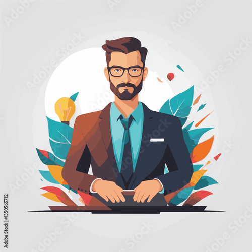 employee appreciation day, investment solution, copy space, confident man, lawyer office, finance management, boss, 40 40s, arms crossed, team, middle age, work, company formal, elder aged, latin hisp