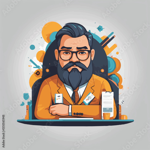 employee appreciation day, investment solution, copy space, confident man, lawyer office, finance management, boss, 40 40s, arms crossed, team, middle age, work, company formal, elder aged, latin hisp