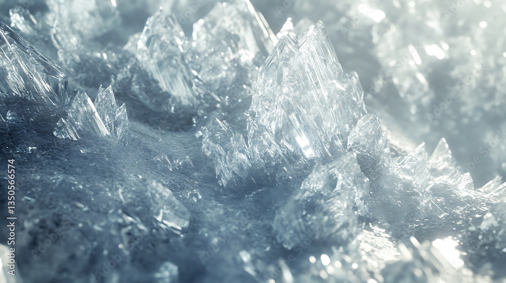 Obraz premium Frozen crystals close-up