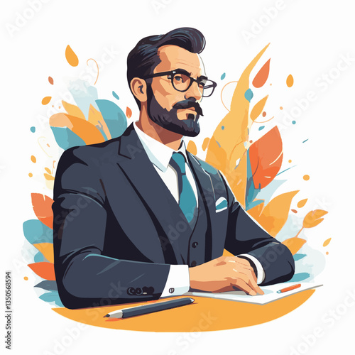 employee appreciation day, investment solution, copy space, confident man, lawyer office, finance management, boss, 40 40s, arms crossed, team, middle age, work, company formal, elder aged, latin hisp