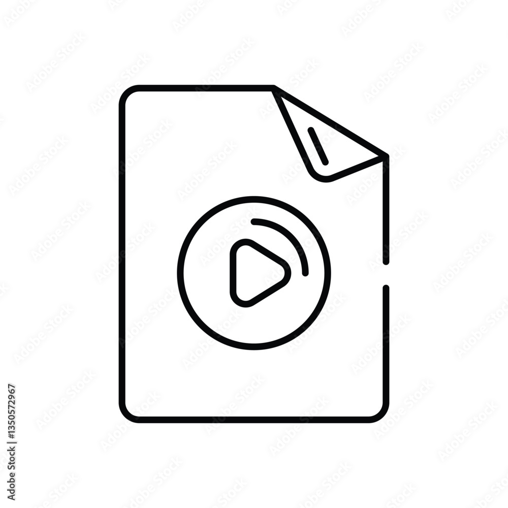 Avi File vector icon stock illustration Avi File vector icon stock illustration