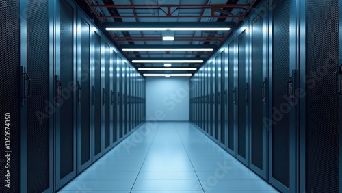 AI Server Room. Professional Tech Company. IT Business