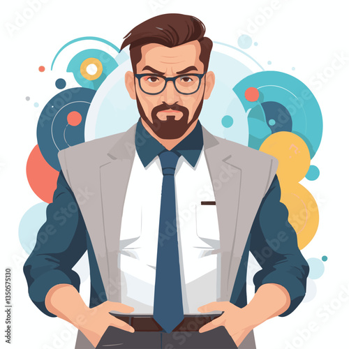 employee appreciation day, investment solution, copy space, confident man, lawyer office, finance management, boss, 40 40s, arms crossed, team, middle age, work, company formal, elder aged, latin hisp