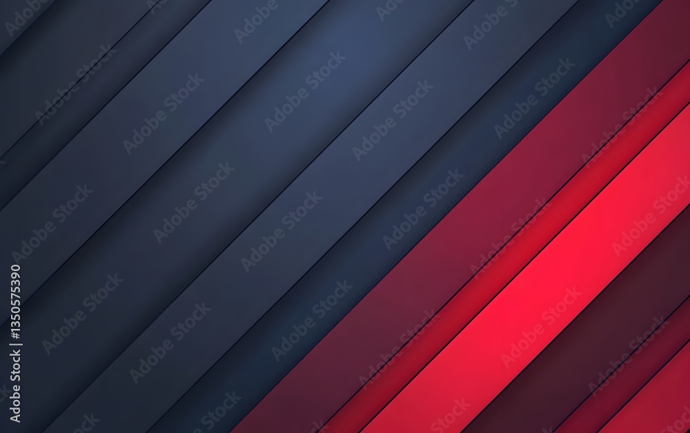 Obraz premium Abstract Diagonal Stripes Red Blue Gradient Background