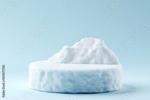 Abstract ice mountain podium