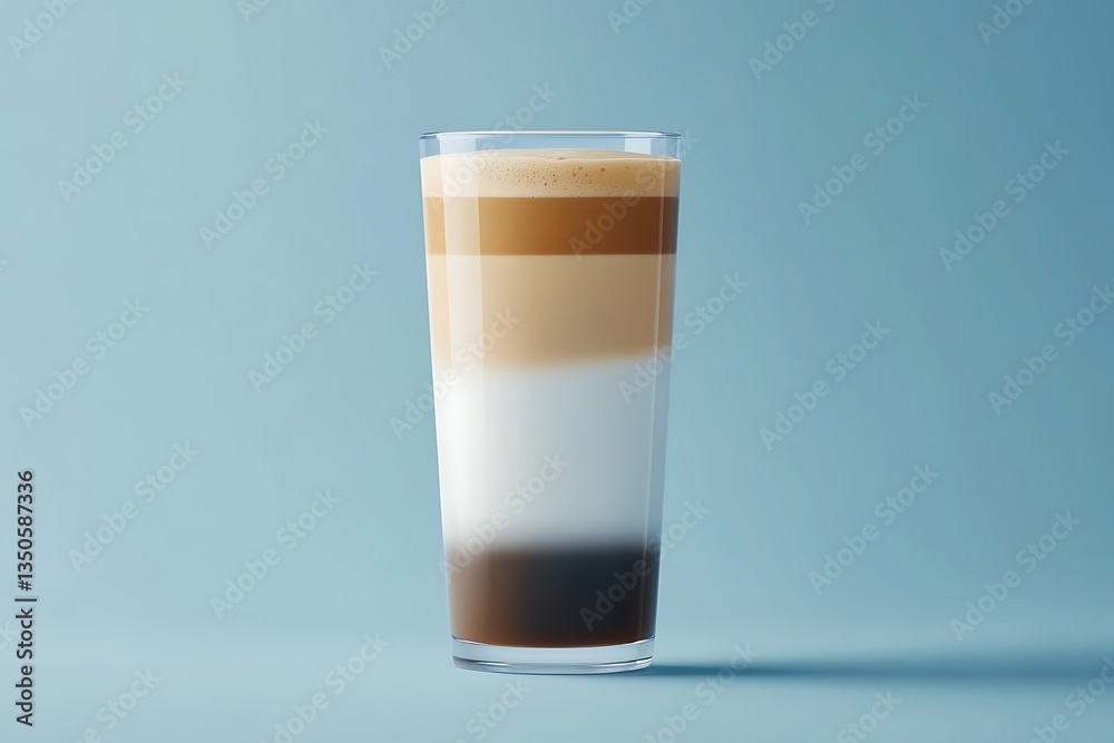 Layered Coffee Delight - A Visual Symphony in a Glass Layered Coffee Delight - A Visual Symphony in a Glass