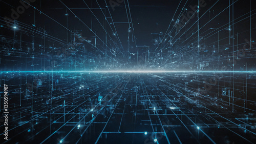 Futuristic Digital Data Network