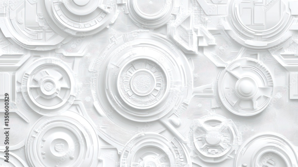 Abstract white technological pattern Abstract white technological pattern