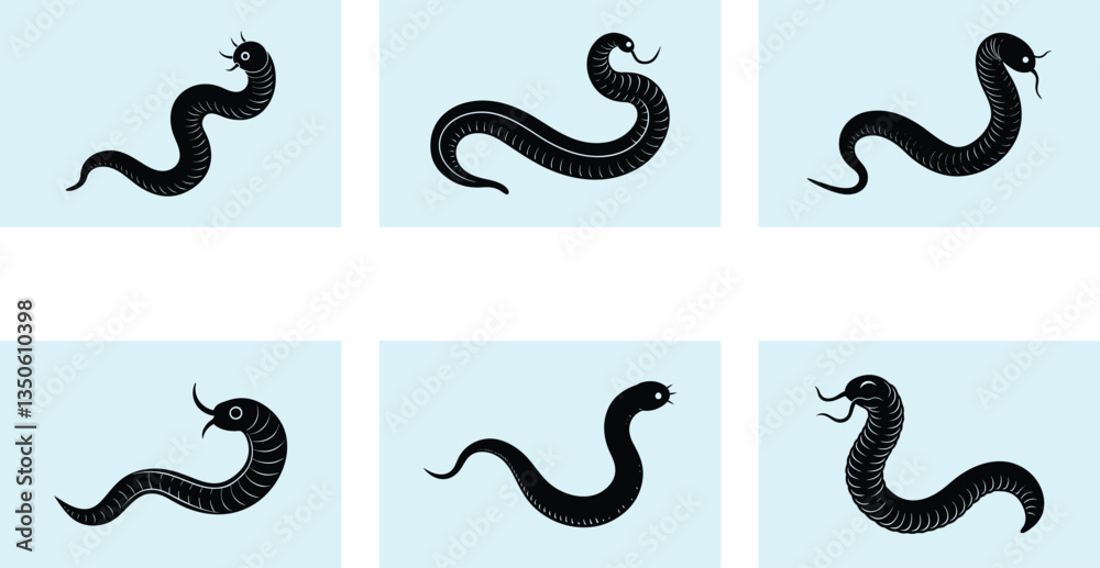 Worm Silhouette vector Worm Silhouette vector