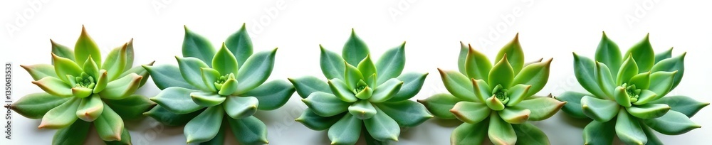Obraz premium Succulent leaves isolated on white background, leaf, foliage, botanical