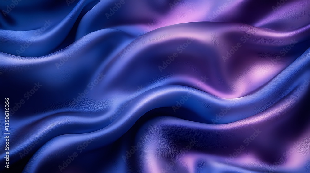 Obraz premium A silky, marbled effect in deep indigo, royal blue, and violet, with subtle white veins running through, 