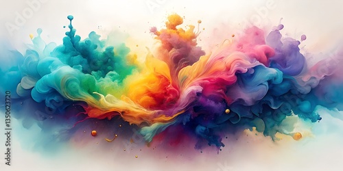 Abstract colorful fluid background