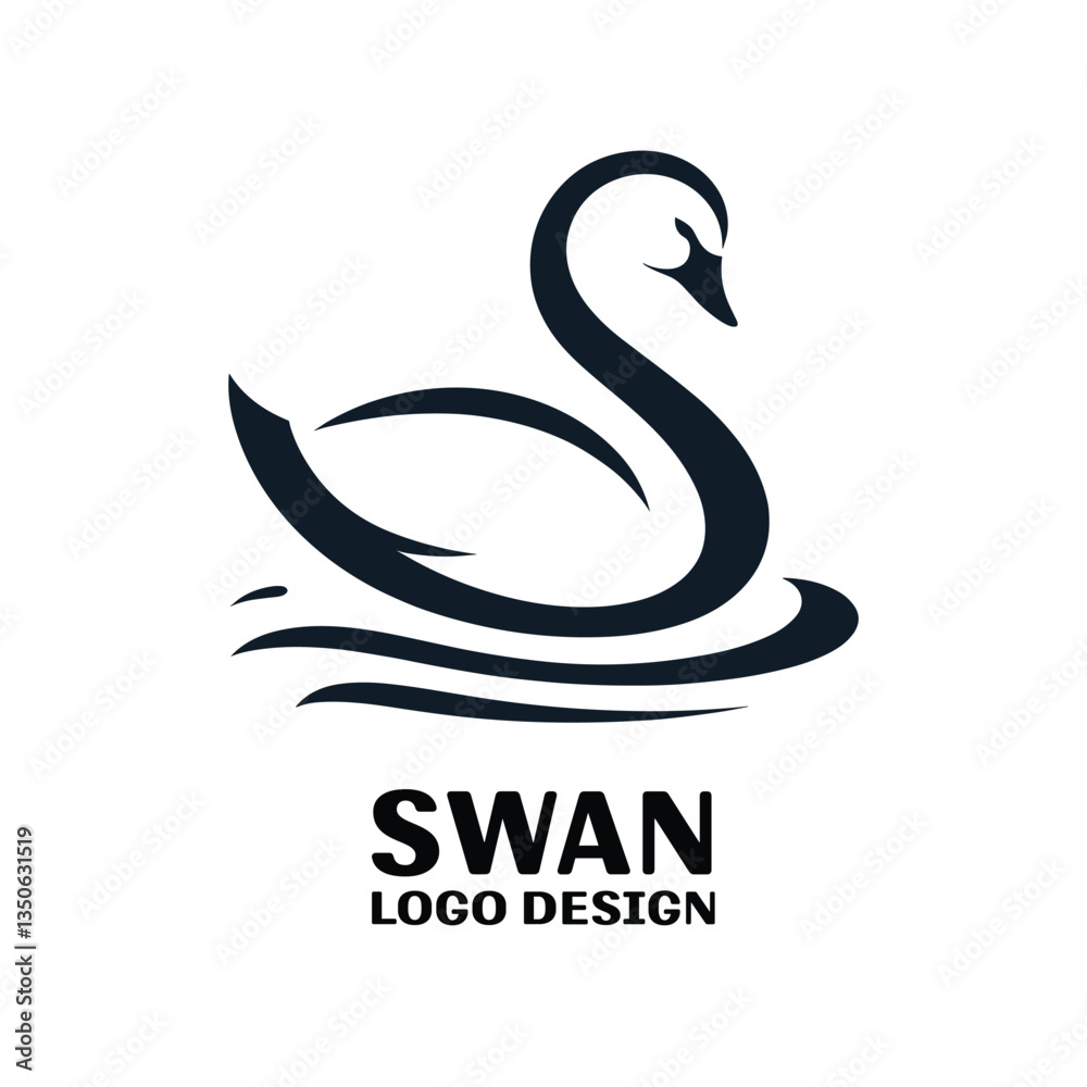 Fototapeta premium Swan Vector Logo Design