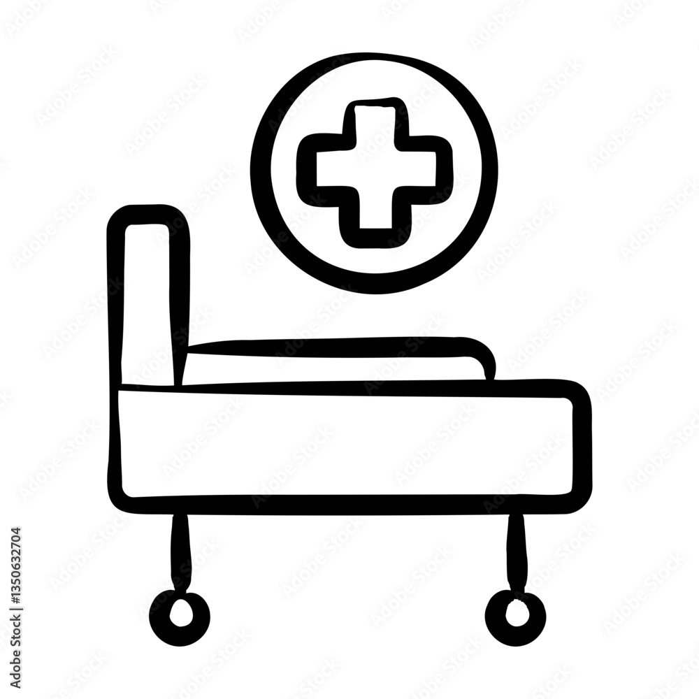 Obraz premium Patient Bed Icon