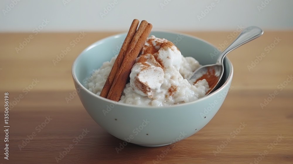 Delicious Creamy Rice Pudding with Cinnamon Sticks Delicious Creamy Rice Pudding with Cinnamon Sticks
