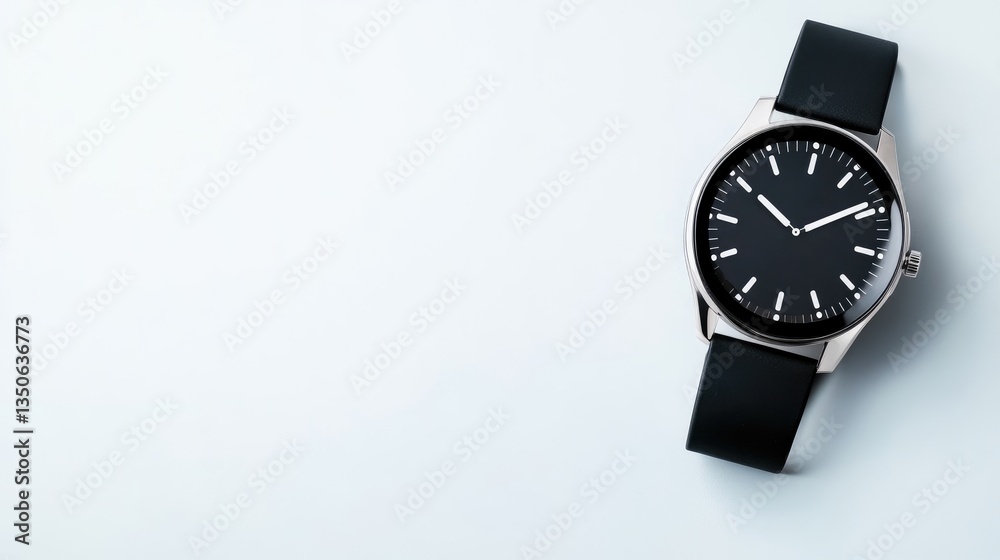 Modern wristwatch on light background Modern wristwatch on light background