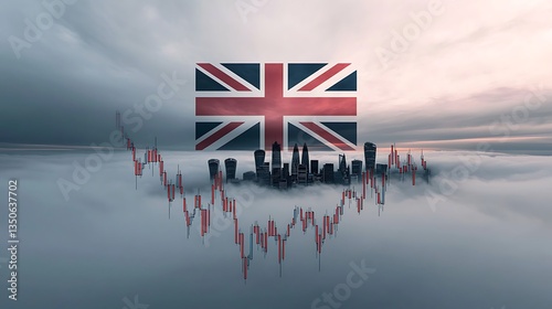 UK Economy London Skyline Decline.