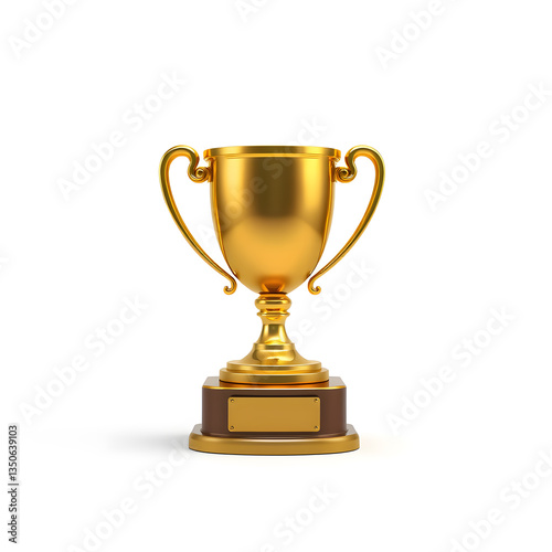 Wallpaper Mural Trophy gold metal icon on white background. Generative AI Torontodigital.ca