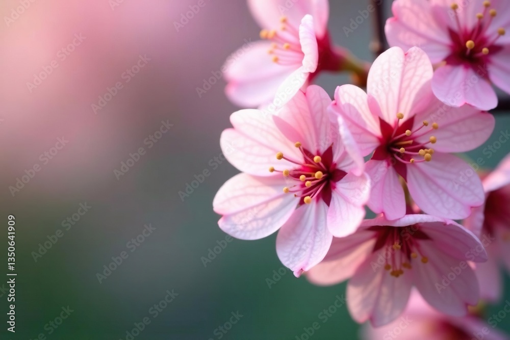 Delicate pink cherry blossoms, full bloom, soft petals , blossom pattern, tree Delicate pink cherry blossoms, full bloom, soft petals , blossom pattern, tree