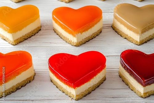 Delicious Heart-Shaped Cheesecakes with Jelly Glaze